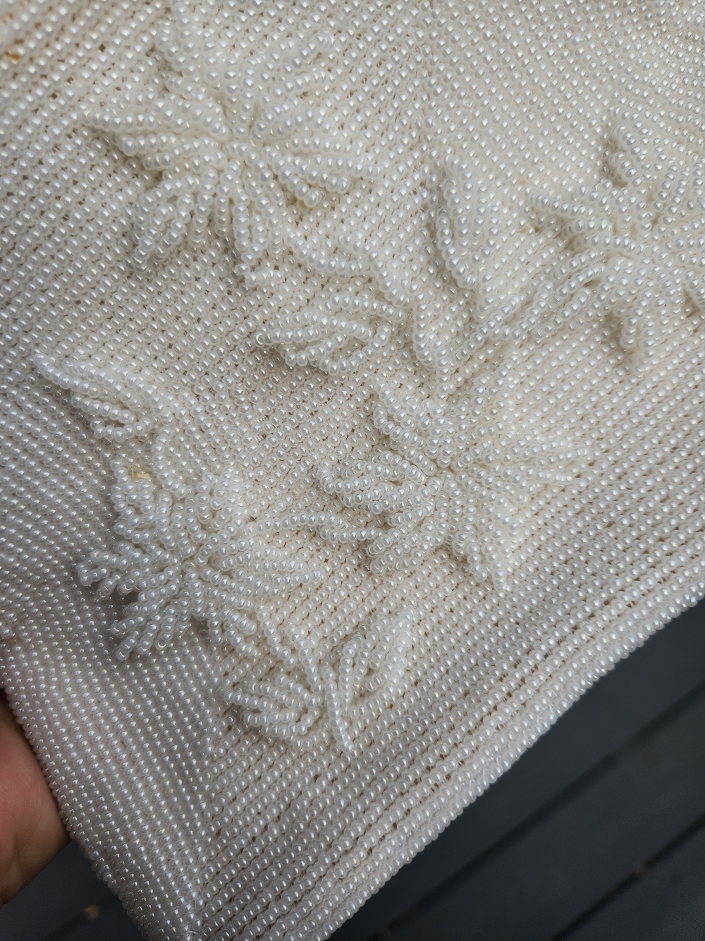 Vintage Beaded Floral Evening Bag - Elegant Women's Clutch - Picture 9 of 9